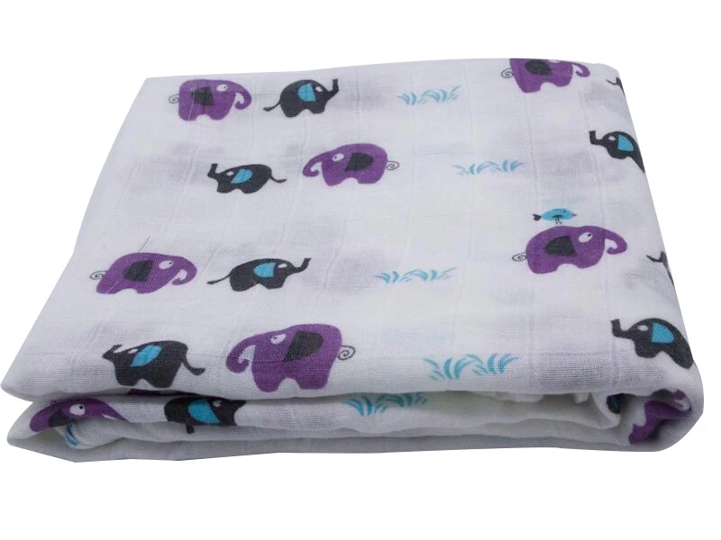 Двойное газовое детское одеяло из муслина обертывание пеленок хлопок мультфильм 10 цветов детское одеяло s новорожденный бамбуковый муслин одеяло s 112x120 см