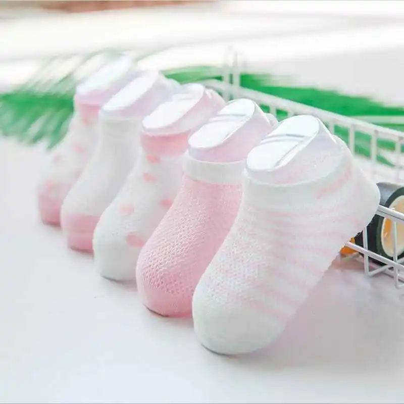 5 Pair/Lot Fashion Baby 100 Cotton Socks Spring Summer Princess Lace
