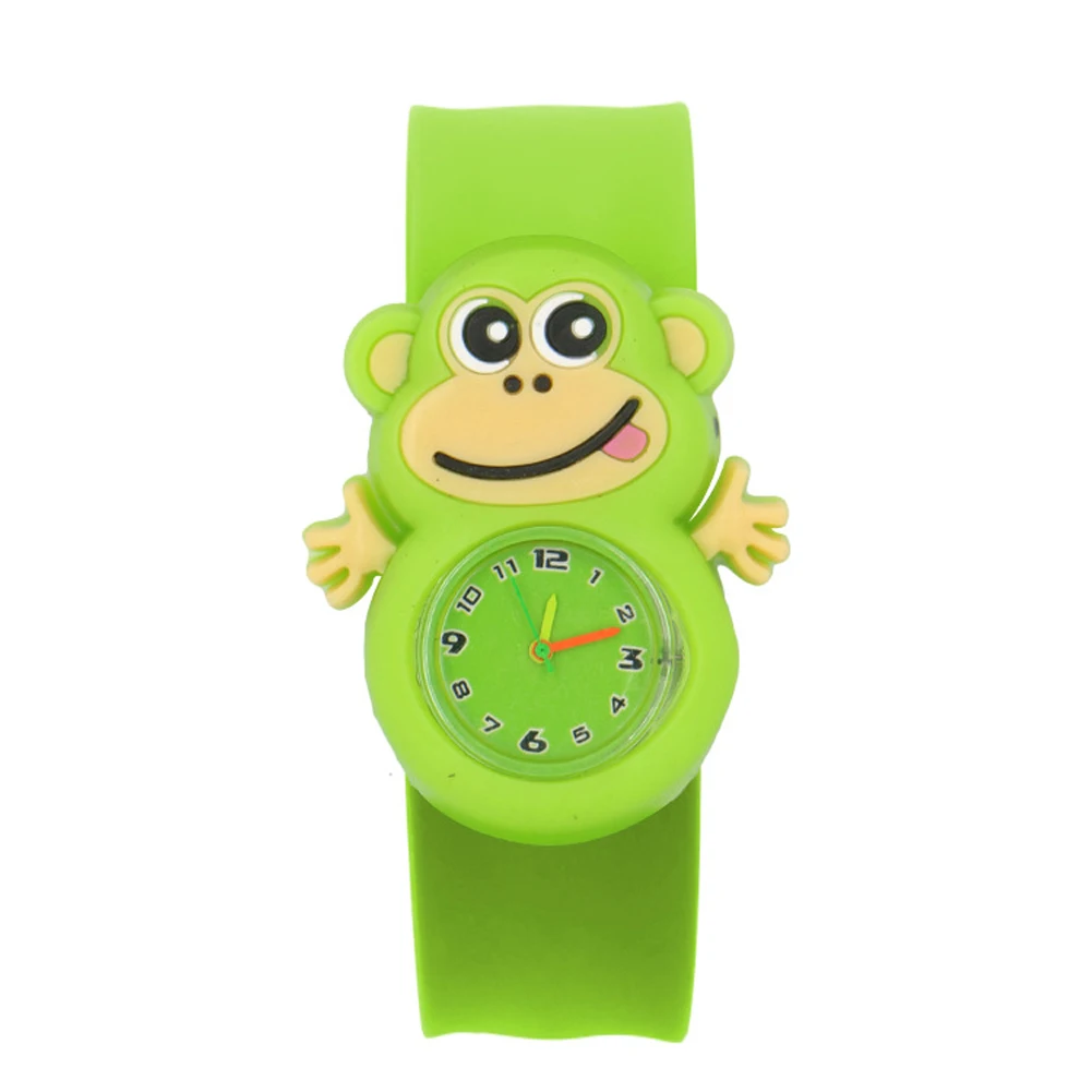 Игрушки студенческие интересные наручные Мультяшные узоры Patted настольные силиконовые ленты милый подарок 3D Annimals День Рождения Детские часы прочные - Цвет: Monkey