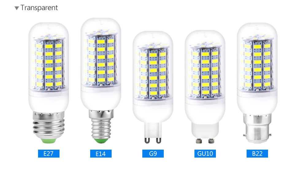 Светодиодная лампа E27 E14 светодиодная лампочка SMD5730 220 В кукуруза 24 36 48 56 69 72 люстра