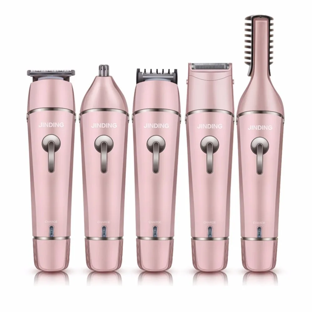 

5-in-1 Rechargeable Stainless Steel Blade Cordless Shaver Razor Beard Body Hair Clipper Cutting Trimmer Kit