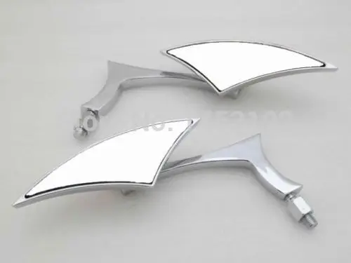 cheap NEW Free Shipping Chrome Spear Custom Side Mirror for Motorcycle Cruiser Chopper Custom Stree Bike