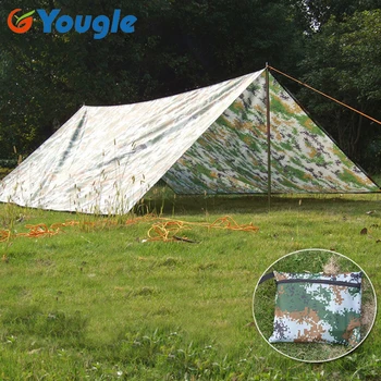 

YOUGLE Waterproof Folding Sun Shelter Camping Mat Picnic Pads Beach Tent For Outdoor Activities 3*3m