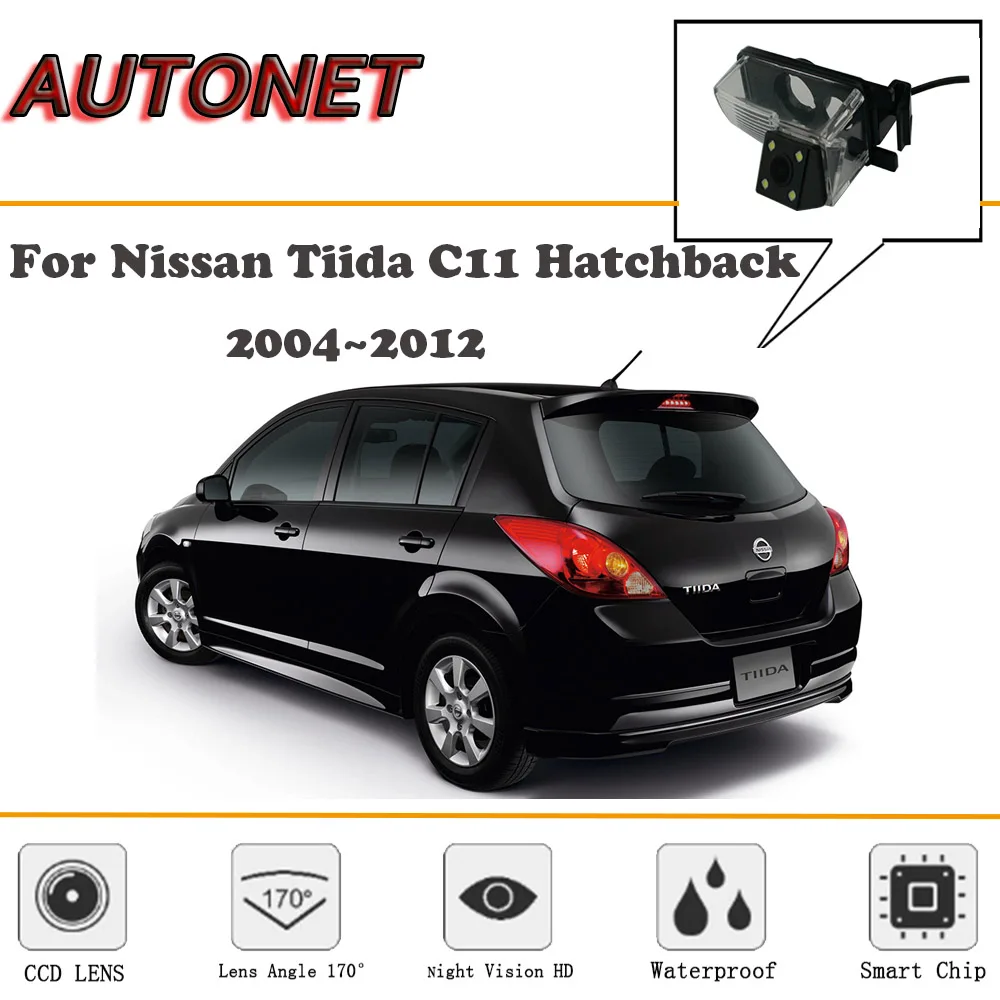 AUTONET камера заднего вида для Nissan Tiida Latio Hatchback 2004~ 2012/CCD/ночное видение/резервная камера/камера номерного знака