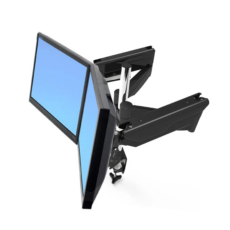 New Arrival Gas Spring Arm Full Motion Dual Screen