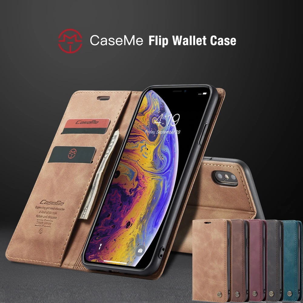 

for Coque iPhone 7 iPhone XS Max Case Cover Luxury Business Flip Wallet Holster on for funda iPhone 5 5S 6 6S 7 8 Plus X XR Case