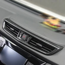 Для Nissan QASHQAI J11 LHD Стайлинг ABS пластик углеродного волокна печати подкладке спереди вентиляционное отверстие Выход Обложка отделка 2015 2016 2017