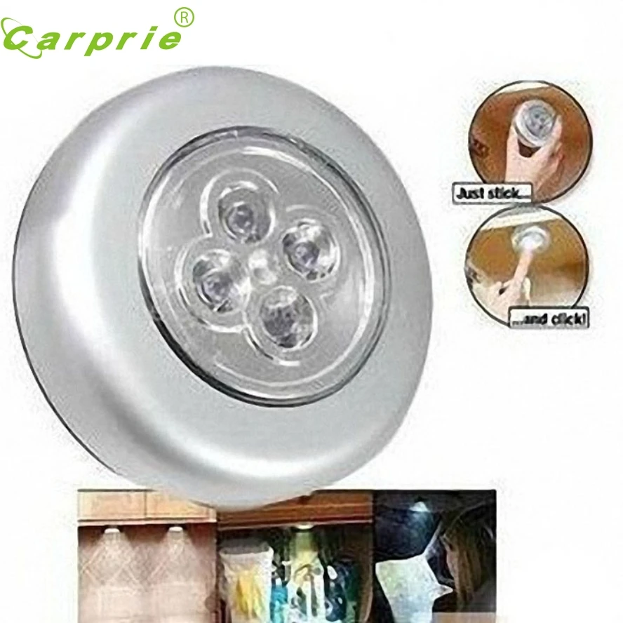 New Arrival Portable 4 LED Powered Stick Tap Touch Light Lamp for Car