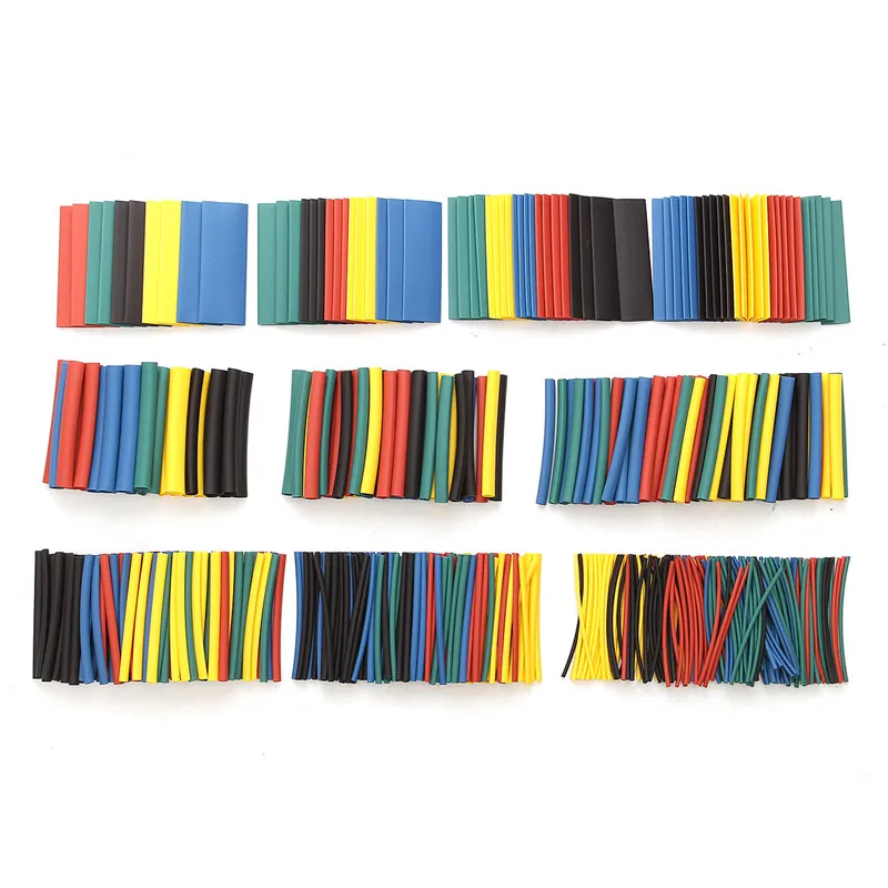 

520Pcs 60mm 2:1 Polyolefin Heat Shrink HeatShrink Tube Tubing Kits Assorted Wrap Wire Kit RSFR-H 5 Colors