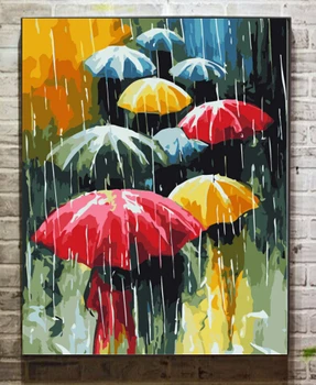 

Free shipping hand painted by kinfe painting for Christmas gift to best friends hand painted on canvas no framed c-06