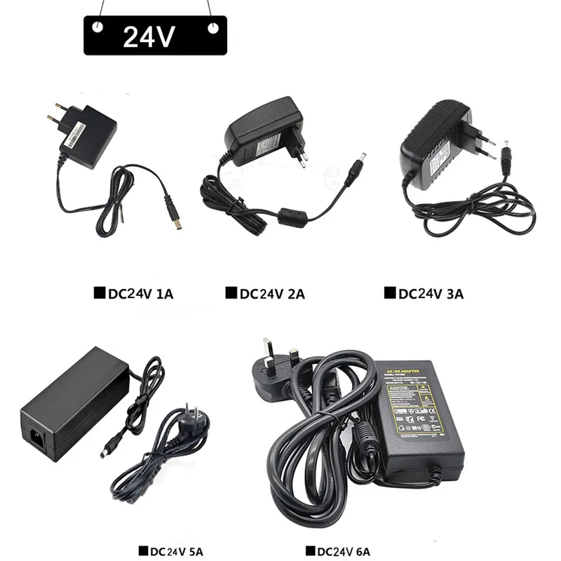 

AC 100V-240V to DC 24V 1A 2A 3A 5A 6A 8A lighting transformers Power Supply Adapter Converter Charger For LED Strip light