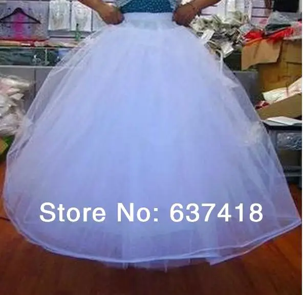 8 слоев Жесткий Тюль без обруч пышная Нижняя юбка для Свадебное бальное платье