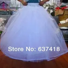 8 слоев Жесткий Тюль без обруч пышная Нижняя юбка для Свадебное бальное платье