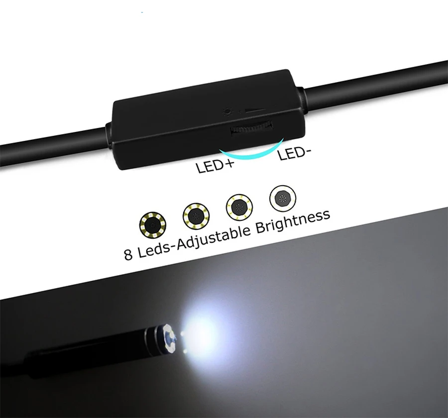 Беспроводной эндоскоп USB HD Wifi Borescope IP68 водостойкая Инспекционная камера с