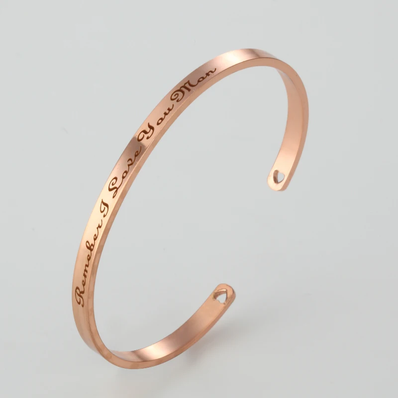 

2017 New Stainless Steel Engraved Positive Inspirational Quote Cuff Mantra Bracelet Bangle For Women Best Gifts