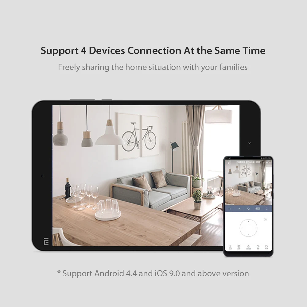 Xiaomi Mi Xiaomi Smart camera 1080P FHD беспроводная Wi-Fi умная домашняя камера безопасности ночное видение 360 Угол популярная версия