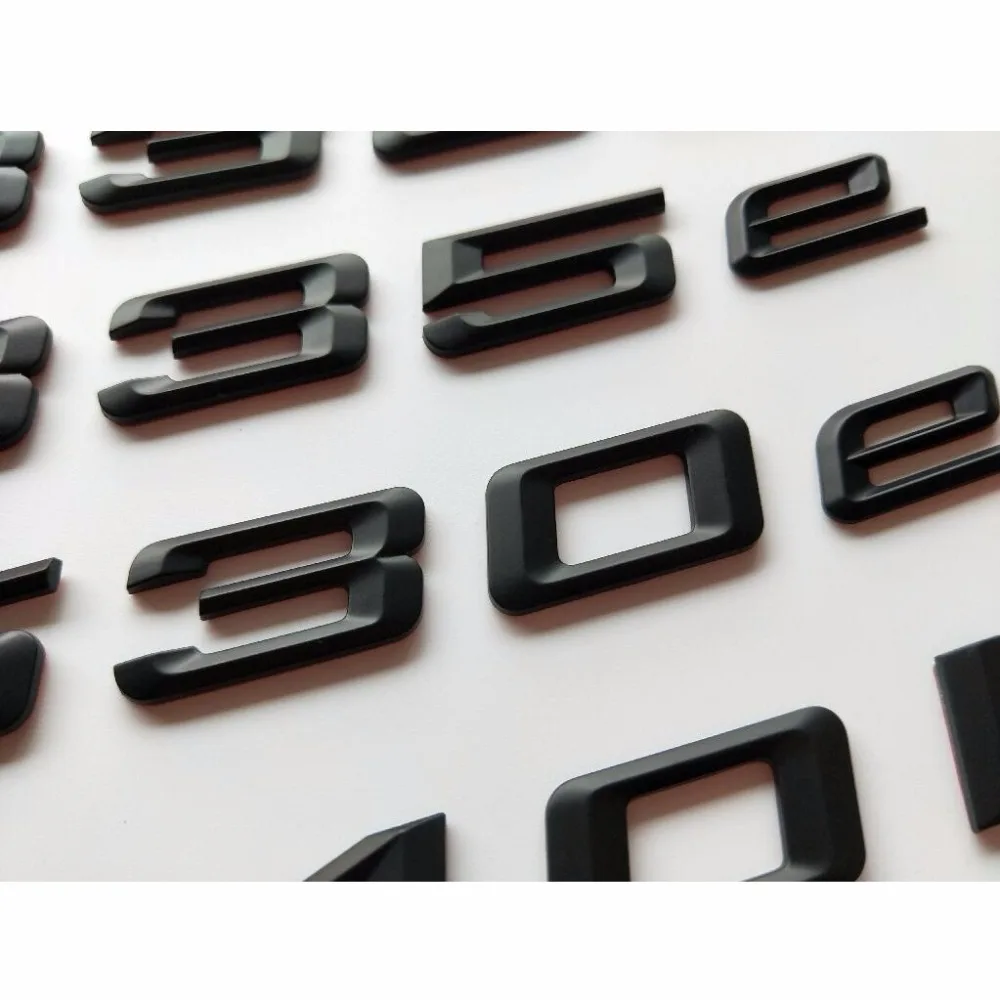 Tampa do Tronco Autocolante para Bmw Preto Fosco Letras Emblemas Emblema 325e 330e 335e 520e 528e 530e 550e 740e 740le 750le 4 Automóveis e motos