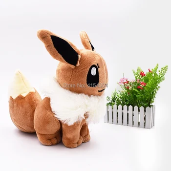 

10 pcs/lot Anime Doll Sitting Eevee Japanese Animal Stuffed Plush Quality Cartoon Toys 18 cm Christmas Gift