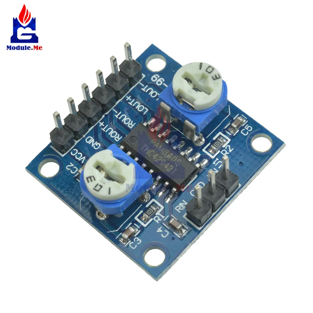 Diymore PAM8406 5 Вт * x плата цифрового усилителя с потенциометром громкости 5Wx2 стерео