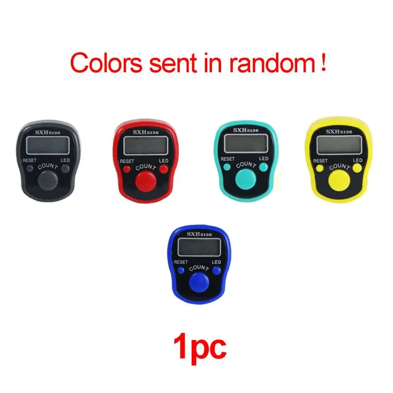 1pc 3.8*3*1.8cm Portable LED Lights Luminous Ring Counter Plastic Accurate Tally Counter#30