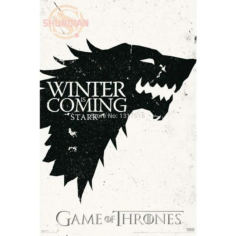 Best Nice Game Of Thrones Stark Poster Decorative Home Silk Posters