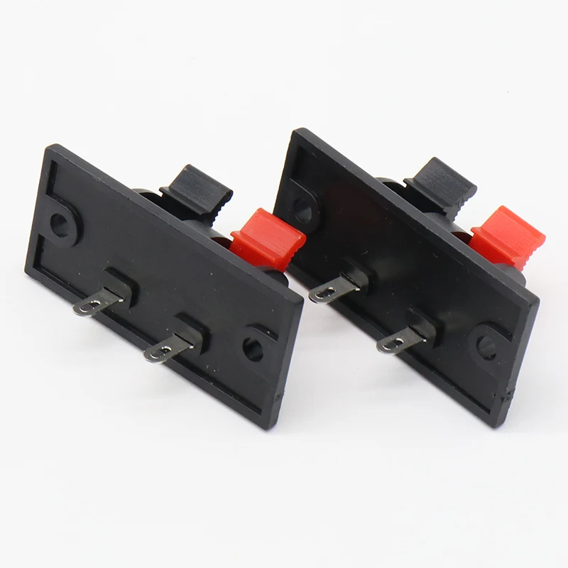 2017 Hot 5 Pcs 2 Positions Connector Terminal Push in Jack Spring Load Audio Speaker Terminals