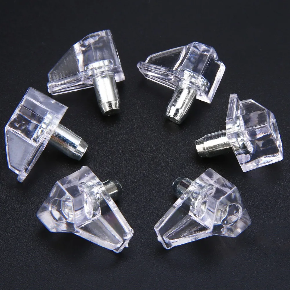 50pcs 5mm Shelf Supports Pegs Studs Clear With Metal Pins ...