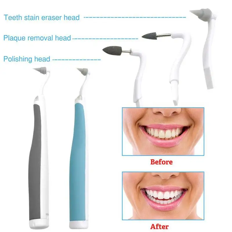 Led Sonic Vibration Electric Tooth Cleaner Tooth Stain Eraser Plaque