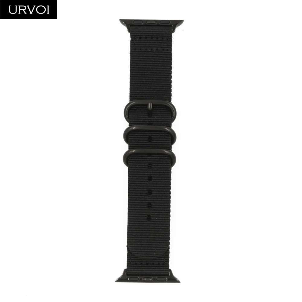 Ремешок URVOI NATO для apple watch Series 6 SE 5 4 321 плетеный нейлоновый ремешок iwatch двойные