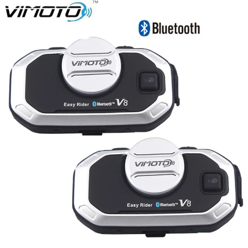 Новая многофункциональная мотоциклетная гарнитура Vimoto V8 2 шт./лот 850 мА/ч Bluetooth для