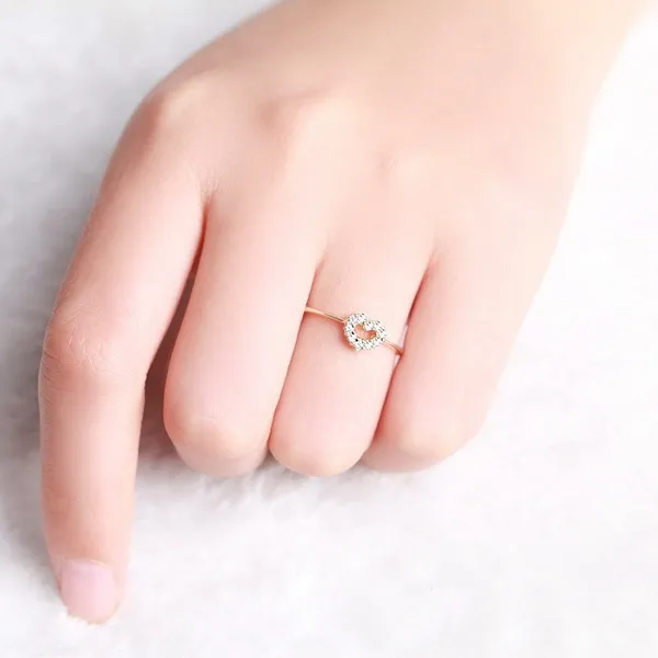 Ювелирные изделия ZOCAI W01550 из розового золота 0 16 карат|18k rose|cut engagement ringcutting ring |
