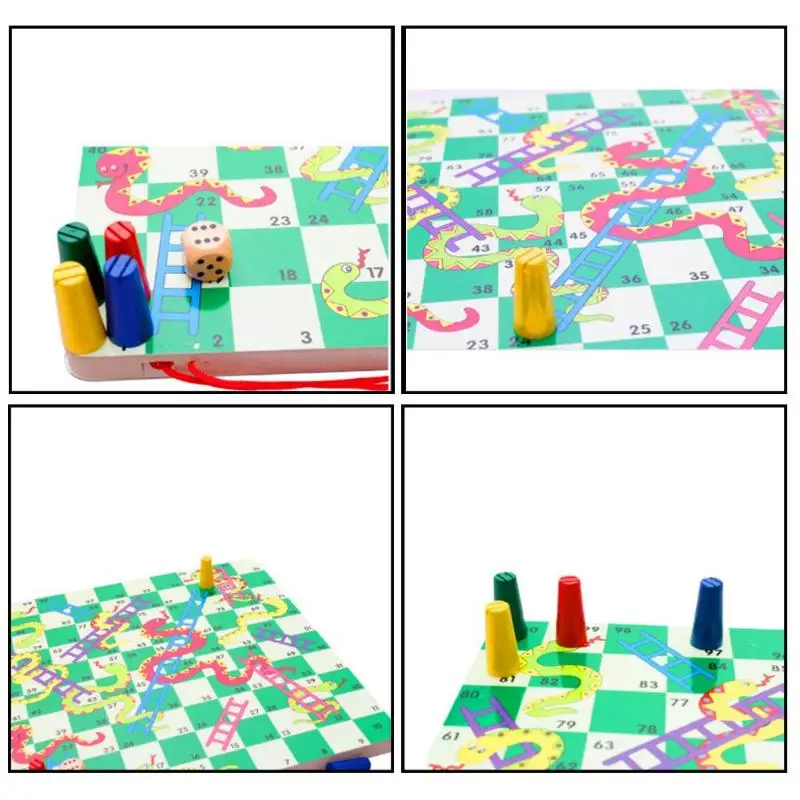 2 в 1 детский классический Летающий Шахматная игрушка деревянный змей Магнитный лабиринт настольная игра Лудо игрушки дети игрушки для