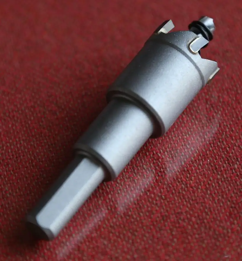 

Free shipping of 1pc 12-25mm TCT tipped drill bits core bits for Steel iron plate drilling hole opener with shank 10-12mm