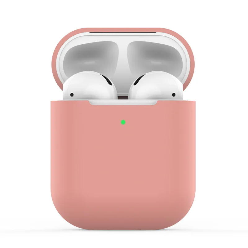 Силиконовые Airpods беспроводные наушники зарядный чехол Беспроводная bluetooth-гарнитура защитный рукав крышка коробка для наушников - Цвет: Синий