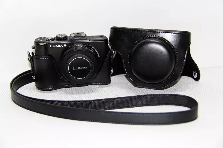 Кожаный чехол для камеры Panasonic Lumix сумка LX7 LX5 LX3 с плечевым ремнем в наличии на