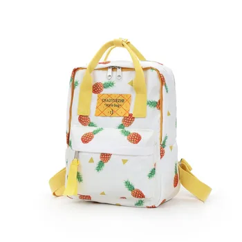 

Women Backpack 2019 Printing Canvas School Backpack Women Trendy Pineappl Campus Style Leisure Backpack K509