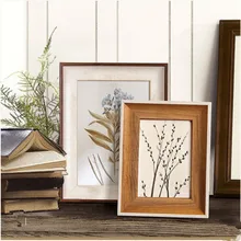 Solid wood photo frame family picture frame American-style old-fashioned pastoral simple wedding photo frame 5 6 7 8 10inch success style polyresin photo frame 4 x 6 picture