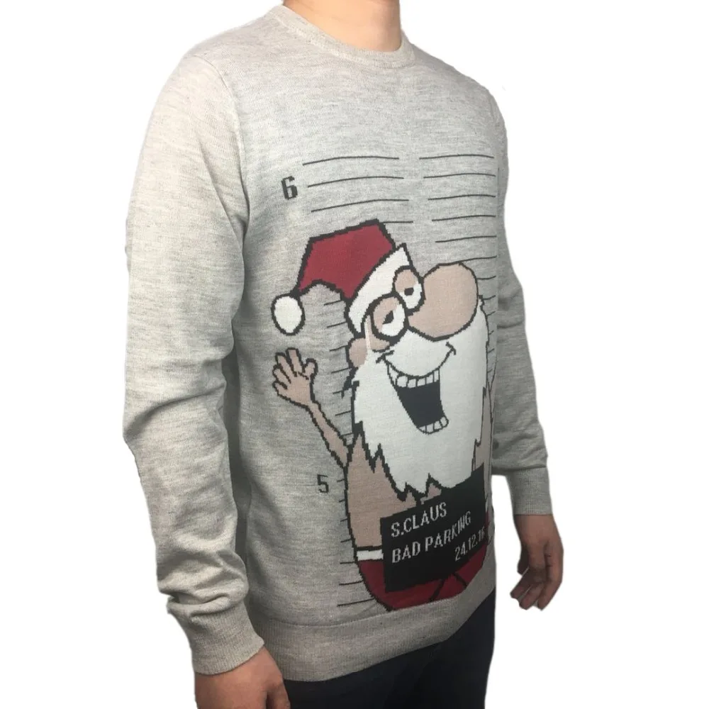 Funny Knitted Ugly Christmas Sweaters for Men Cute Knit Pullover Busted Drunk Santa Claus Mens Ugly Xmas Jumper Oversized Funny Knitted Ugly Christmas Sweaters for Men Cute Knit Pullover Busted Drunk Santa Claus Mens Ugly Xmas Jumper Oversized