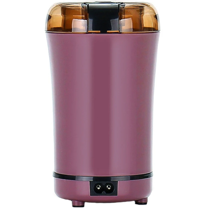 Электрическая кофемолка мини кухонный измельчитель соли и перца мощный специй орехи семена кофе зерен молоток машина ЕС вилка - Цвет: Purple