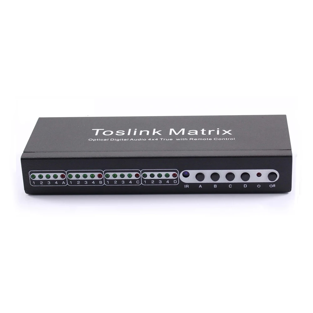 Toslink матрица SPDIF цифровой оптический аудио истинная 4x4 переключатель сплиттер 4 в