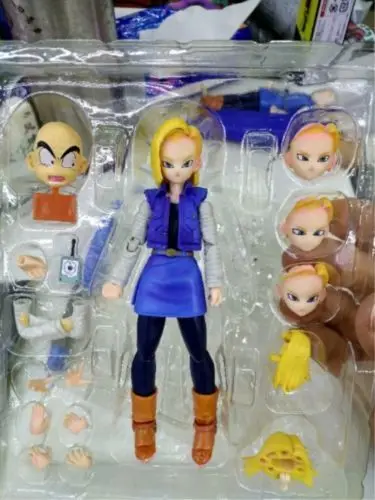 

S.H.Figuarts Anime Dragon Ball Z Android NO. 18 Lazuli SHF PVC Action Figure Collection Model Kids Toy Doll 13cm