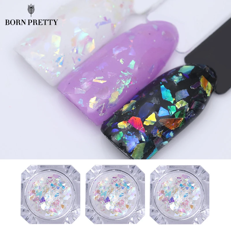 

Candy Glass Paper Nail Flakies 1g Holograplic Irregular Colorful Sequins Paillette Manicure Nail Art Decoration