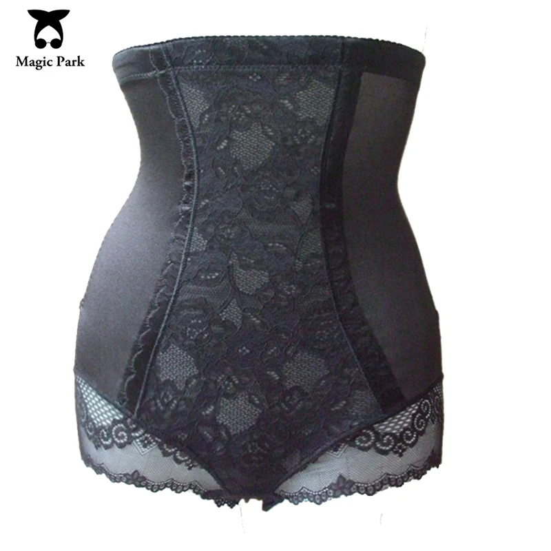 MagicPark Thin Cotton Waist Abdomen Control Panties High Waist Steel