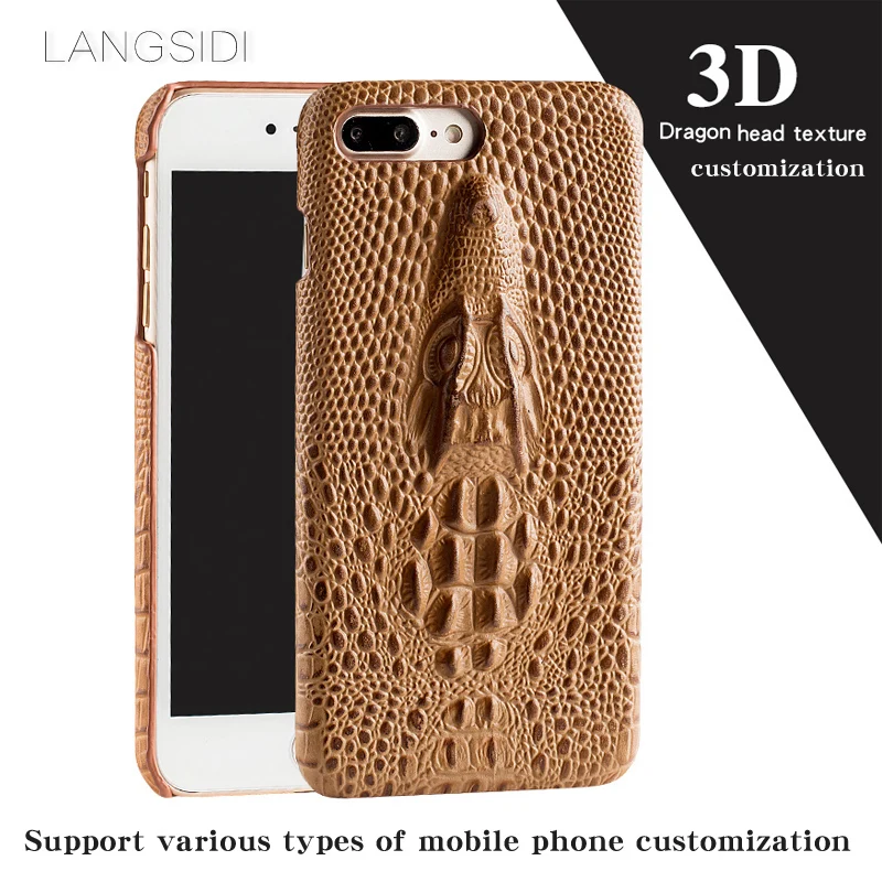 

wangcangli handmade full custom handphone case 3D Faucet hard shell half back cover affixed For iPhone X chassis leather models