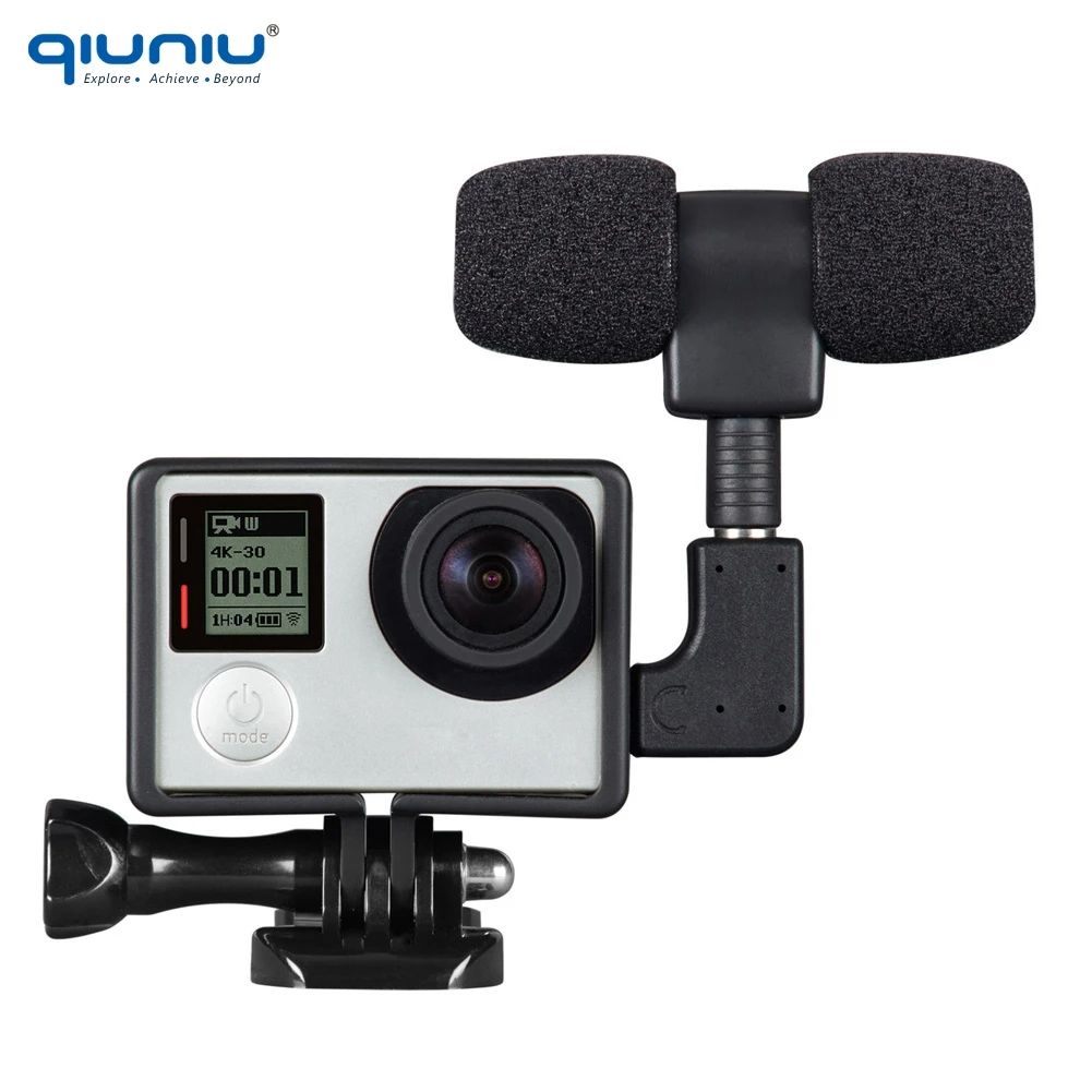 QIUNIU Professional Audio Recording External Stereo Microphone with