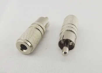 

10pcs RCA Male To Audio AV 3.5mm 1/8" Female Stereo TRS Adapter Nikel Plated