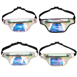 Модные женские туфли талии сумка кошелек на лазерной Fanny Pack женские из искусственной кожи пояс Сумка поясная на молнии груди Сумка-тоут