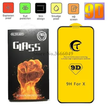 

For iPhone XS XR XS max 7 8 Plus Screen 9D Premium Tempered Glass Film Anti-Cratch Screen Protector High Quality For iPhone XS 6