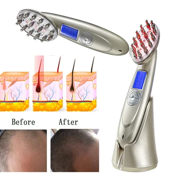 

RF EMS LED Photon Laser Anti Hair Loss Comb Stimulate Hair Regrowth Brush Head Scalp Repair Hair Massager Brush Comb Tool 30
