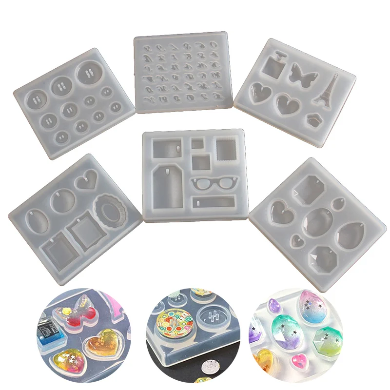 

Practical DIY Pendant Mould Silicone Jewelry Making Molds Multi-styles Tower Diamond Shapes Soap Candle Ornaments Mold